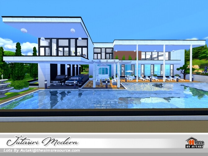 Sims 4 Jutasiri Modern House NoCC by autaki at TSR