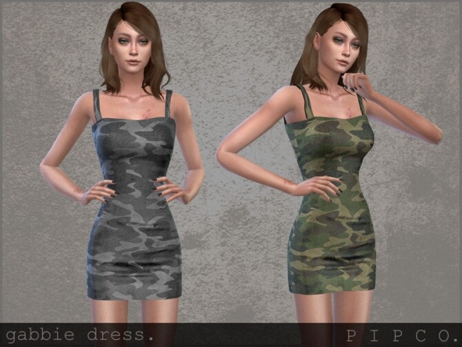 Sims 4 Gabbie dress by Pipco at TSR