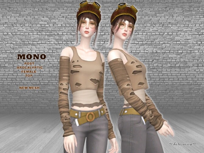 Sims 4 MONO Post Apocalyptic Top by Helsoseira at TSR