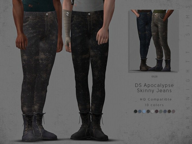 Sims 4 DS Apocalypse Skinny Jeans by DarkNighTt at TSR
