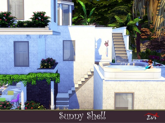 Sims 4 Sunny Shell house by evi at TSR