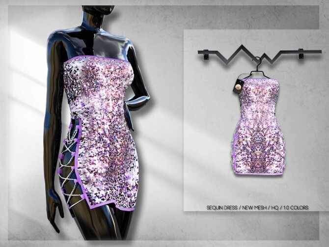 Sims 4 Sequin Dress BD247 by busra tr at TSR
