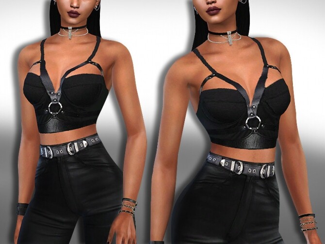 Sims 4 Female Apocalyptic Corset Tops by Saliwa at TSR