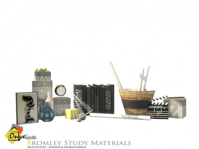 Sims 4 Bromley Study Materials by Onyxium at TSR