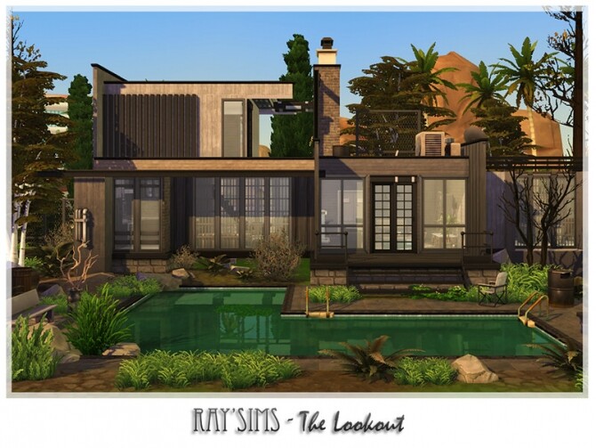 Sims 4 The Lookout house by Ray Sims at TSR