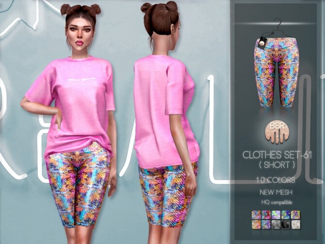Sims 4 Clothes SET 61 SHORT BD239 by busra tr at TSR