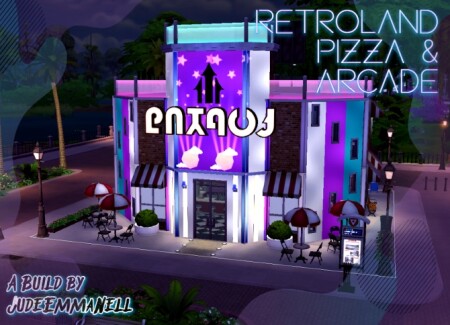 Retroland Pizza & Arcade (No CC) by JudeEmmaNell at Mod The Sims