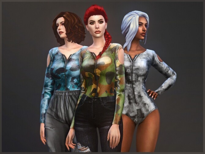 Sims 4 Combat bodysuit by sugar owl at TSR