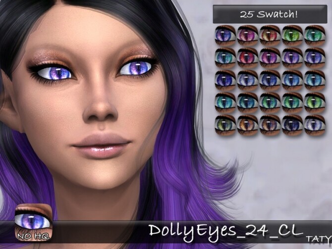 Sims 4 Dolly Eyes 24 CL by tatygagg at TSR