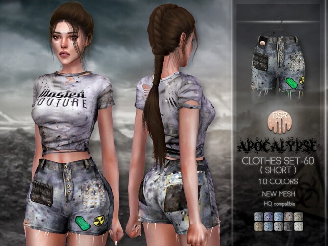 Sims 4 Apocalypse Clothes SET 60 (SHORT) BD233 by busra tr at TSR