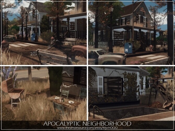 Sims 4 Apocalyptic Neighborhood by MychQQQ at TSR