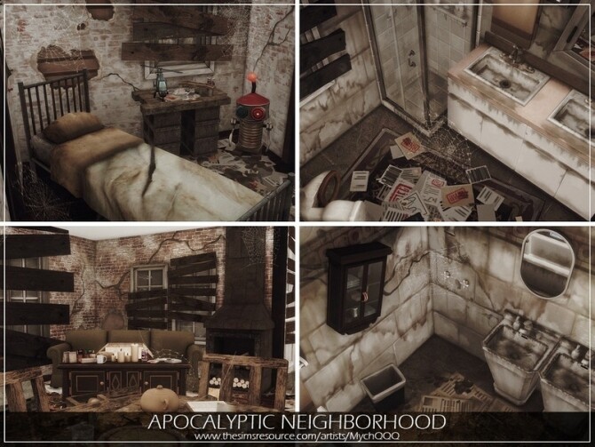 Sims 4 Apocalyptic Neighborhood by MychQQQ at TSR