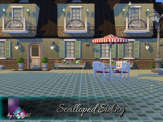 Sims 4 Scalloped Siding by emerald at TSR