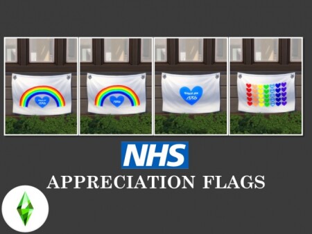 NHS Appreciation Flags by Teknikah at Mod The Sims