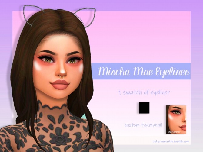 Sims 4 Mischa Mae Eyeliner by LadySimmer94 at TSR