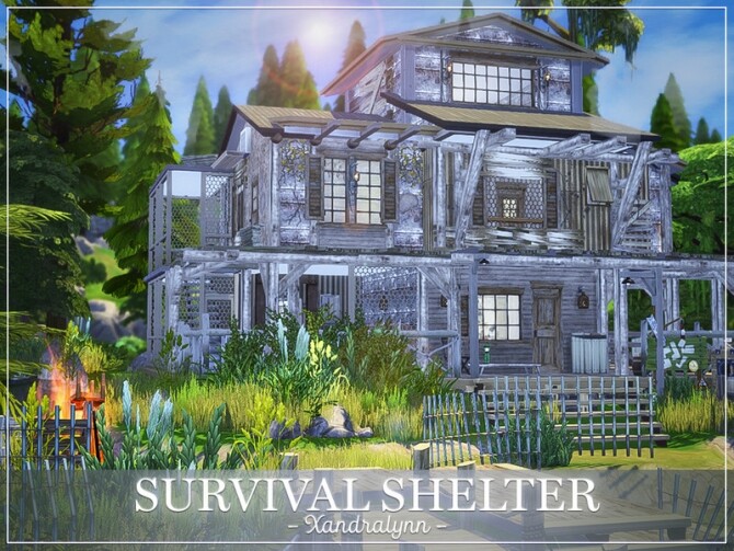 Sims 4 Survival post apocalyptic shelter by Xandralynn at TSR