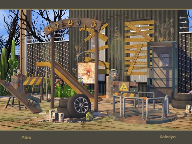 Sims 4 Alex apocalyptic set of furniture by soloriya at TSR