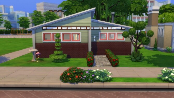 Sims 4 The Proxima Mid Century Modern Home by DominoPunkyHeart at Mod The Sims