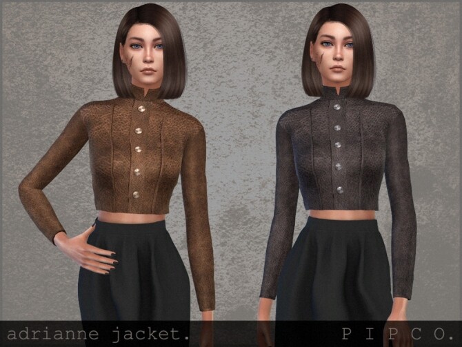 Sims 4 Adrianne jacket by Pipco at TSR