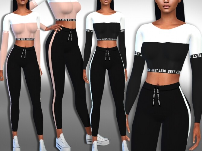 Sims 4 Full Workout Outfits by Saliwa at TSR