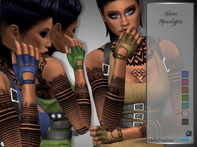 Sims 4 Gloves Apocalyptic by MahoCreations at TSR
