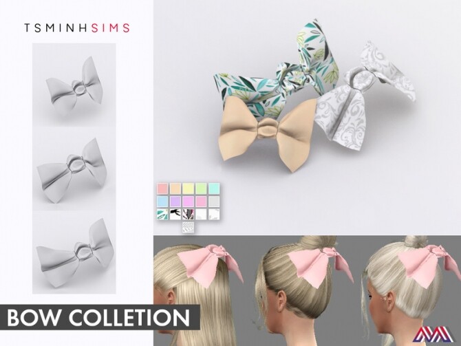 Sims 4 Bow Collection Set by TsminhSims at TSR