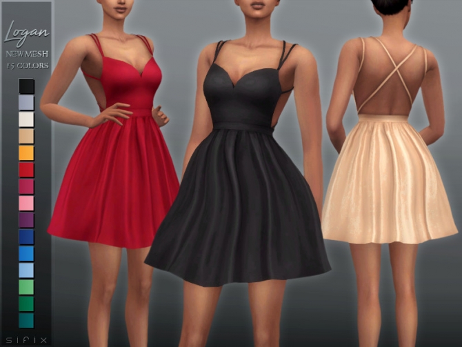 Logan Dress by Sifix at TSR » Sims 4 Updates