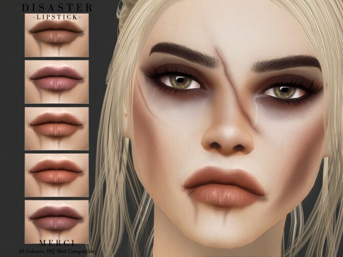 Sims 4 Disaster Lipstick by Merci at TSR