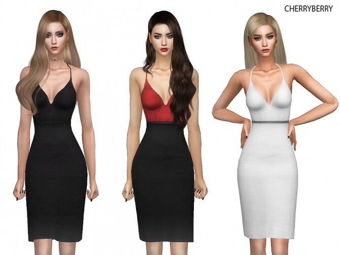 Sims 4 Classic Pencil Dress at Cherryberry