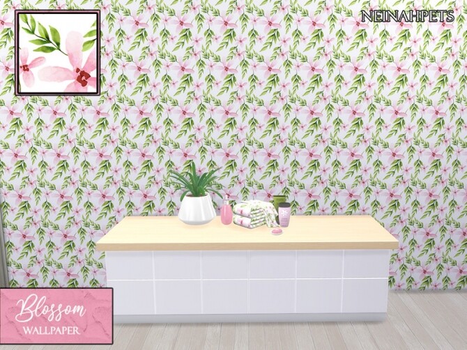 Sims 4 Blossom Wallpaper by neinahpets at TSR