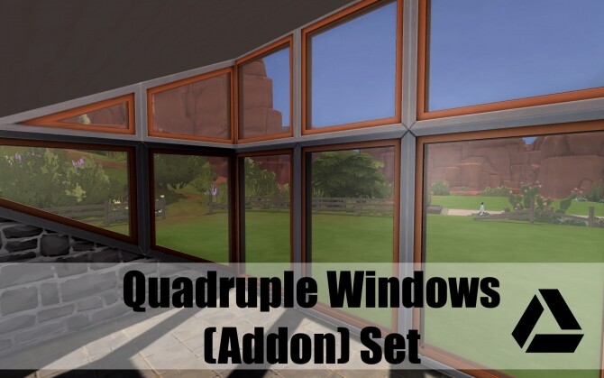 Sims 4 Quadruple Windows Addon Set by Hannes16 at Mod The Sims