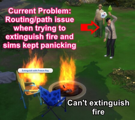 Temporary Fix No chance of fire spread at campfire by Tofuman89 at Mod The Sims