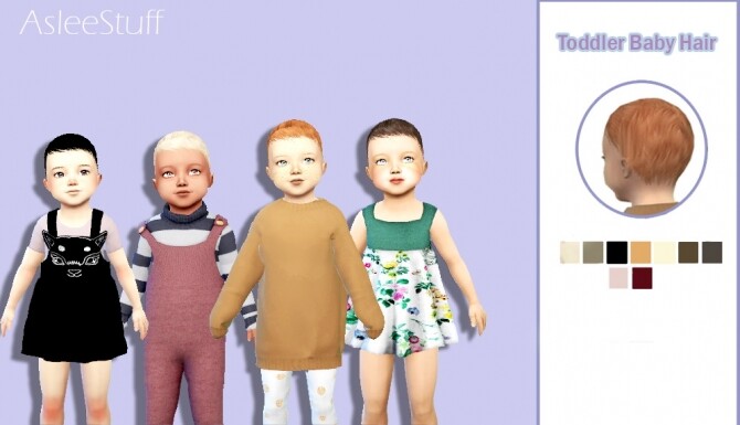 Sims 4 Toddler Baby Hair at Aslee Stuff