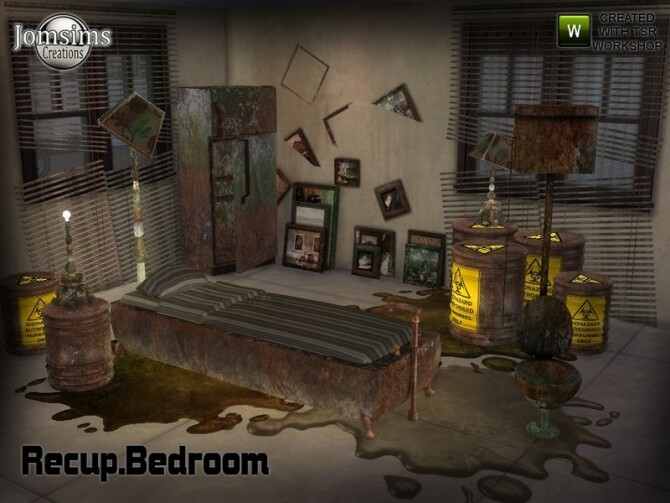 Sims 4 Recup bedroom by jomsims at TSR