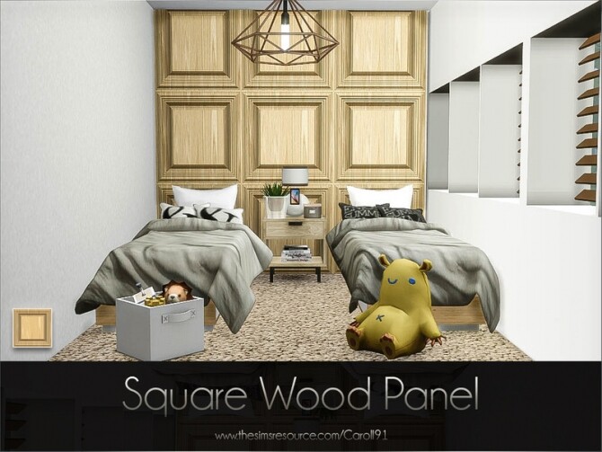Sims 4 Square Wood Panel by Caroll91 at TSR