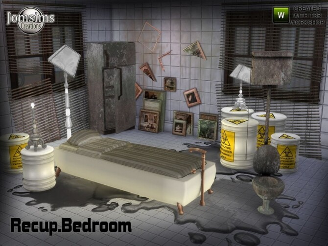 Sims 4 Recup bedroom by jomsims at TSR