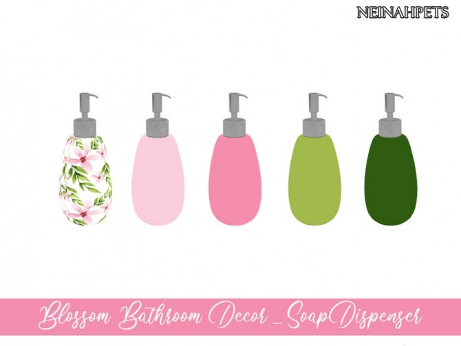 Sims 4 Blossom Bathroom Decor by neinahpets at TSR
