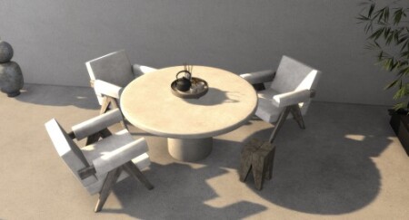 Axel Concrete Table at Hephaestion Sims