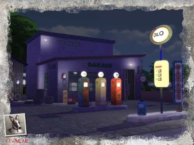 Sims 4 The Garage Set 2: Filling Station Lamps and Decor by Cyclonesue at TSR
