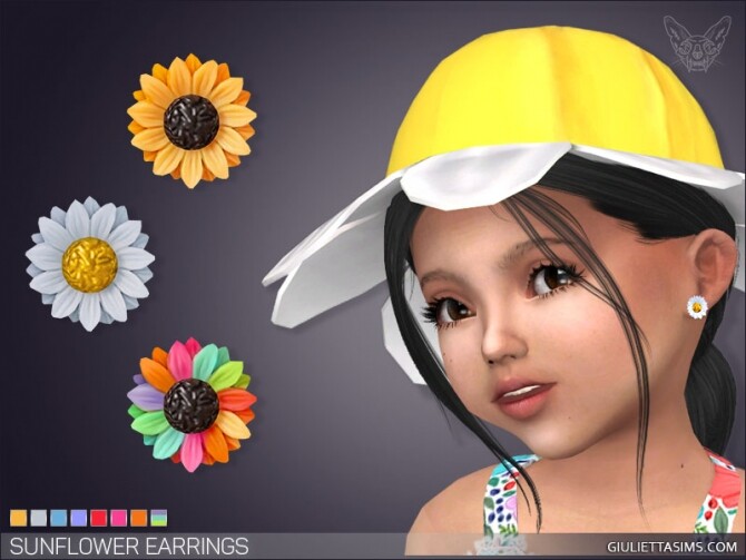 Sims 4 Sunflower Earrings For Toddlers at Giulietta