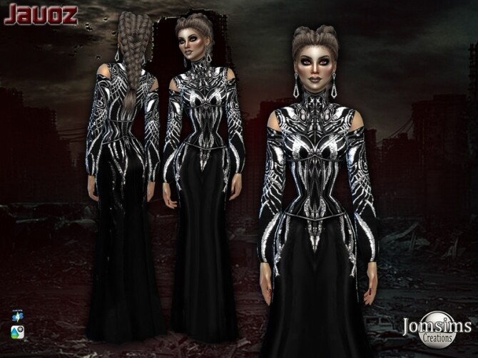 Sims 4 Javoz Dress by jomsims at TSR