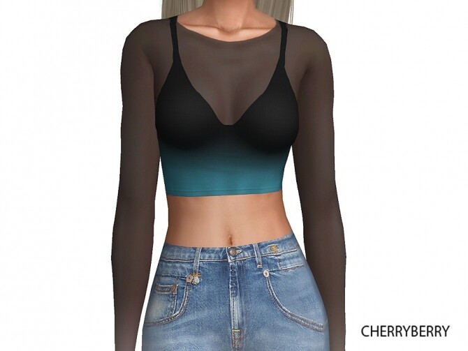 Sims 4 Crop Top at Cherryberry