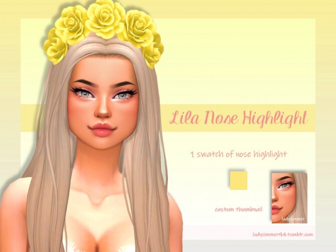 Sims 4 Lila Nose Highlight by LadySimmer94 at TSR