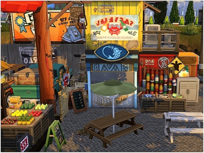 Sims 4 Fish Market Park by lotsbymanal at TSR