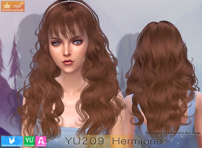 Sims 4 YU209 Hermione hair (P) at Newsea Sims 4