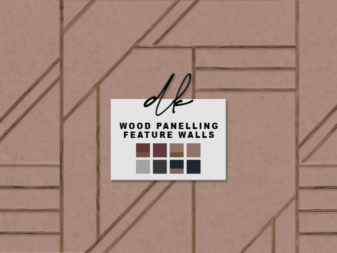 Sims 4 Wood Panelling Feature Walls Set at DK SIMS