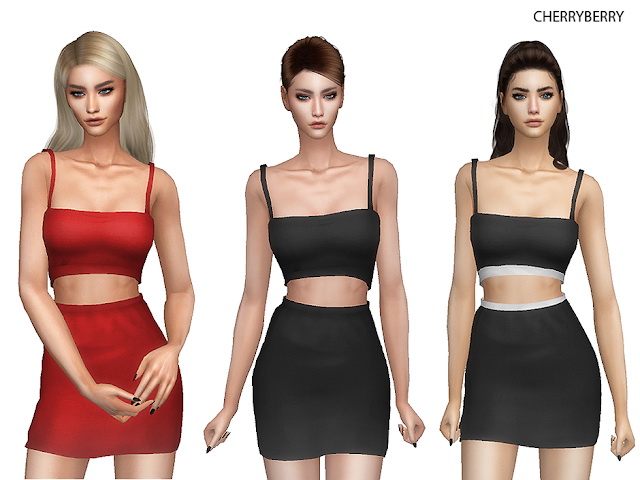 Sims 4 Chic Party Dress at Cherryberry
