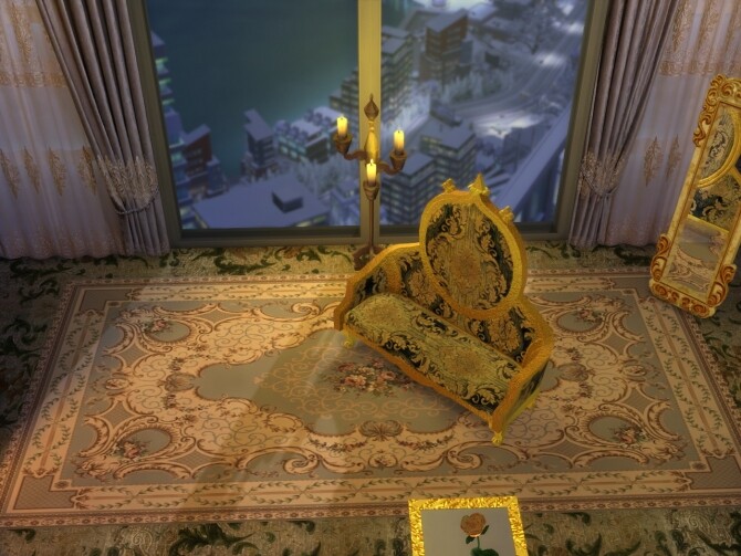 Sims 4 Deluxe Rugs Gold Gilded at Anna Quinn Stories
