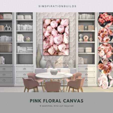Pink Floral Canvas at Simspiration Builds