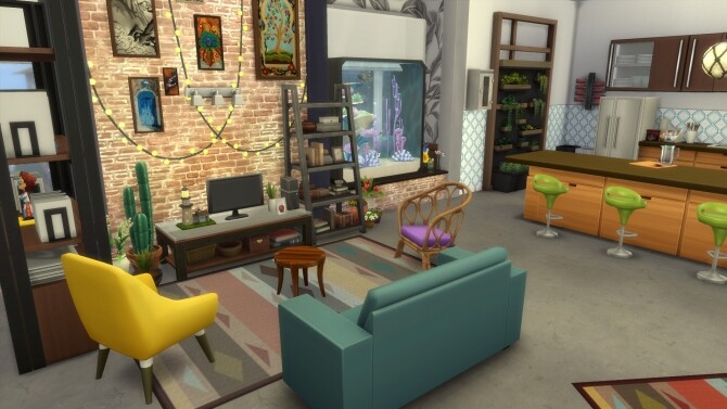 Sims 4 Loft: You, me & her by Falco at L’UniverSims